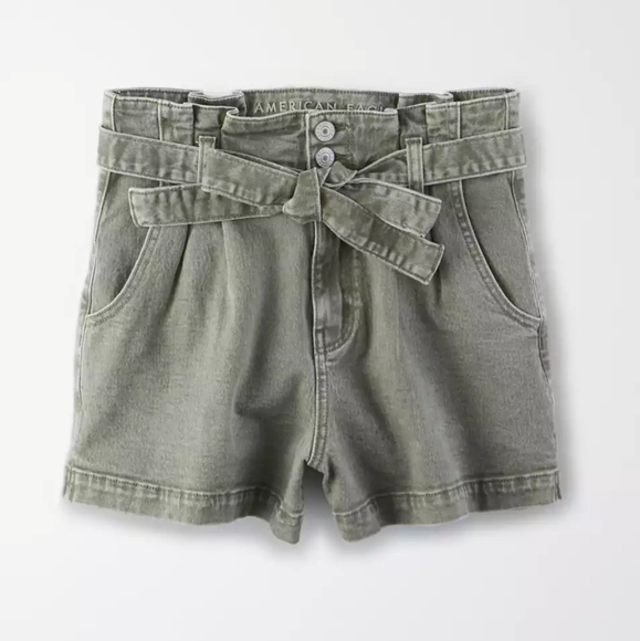 AMERICAN EAGLE | Paperbag Denim Shorts - Picture 4 of 5